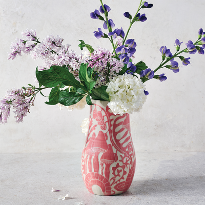 Blue Plum Pottery | Blush Mushroom Vase