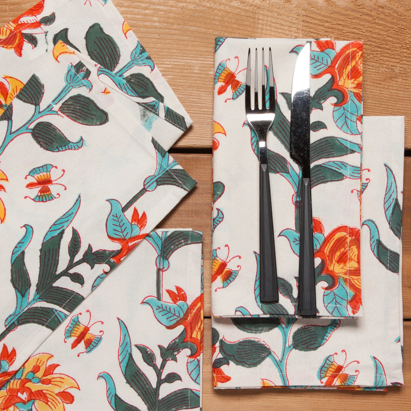 Danica Heirloom | Marigold Block Print Napkins Set of 4