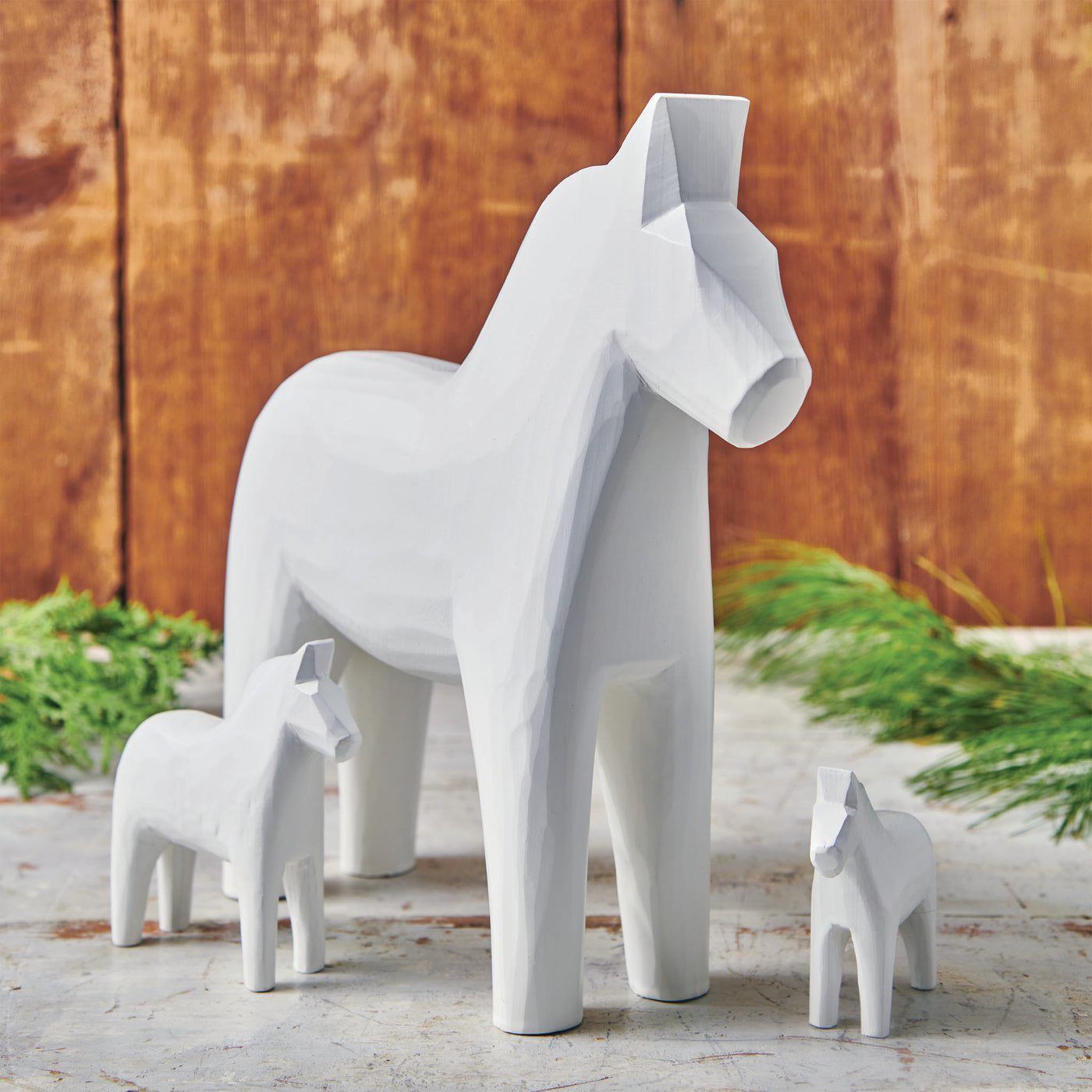 The Swedish Wooden Horse Company | Gustavian Scandinavian white gala horse