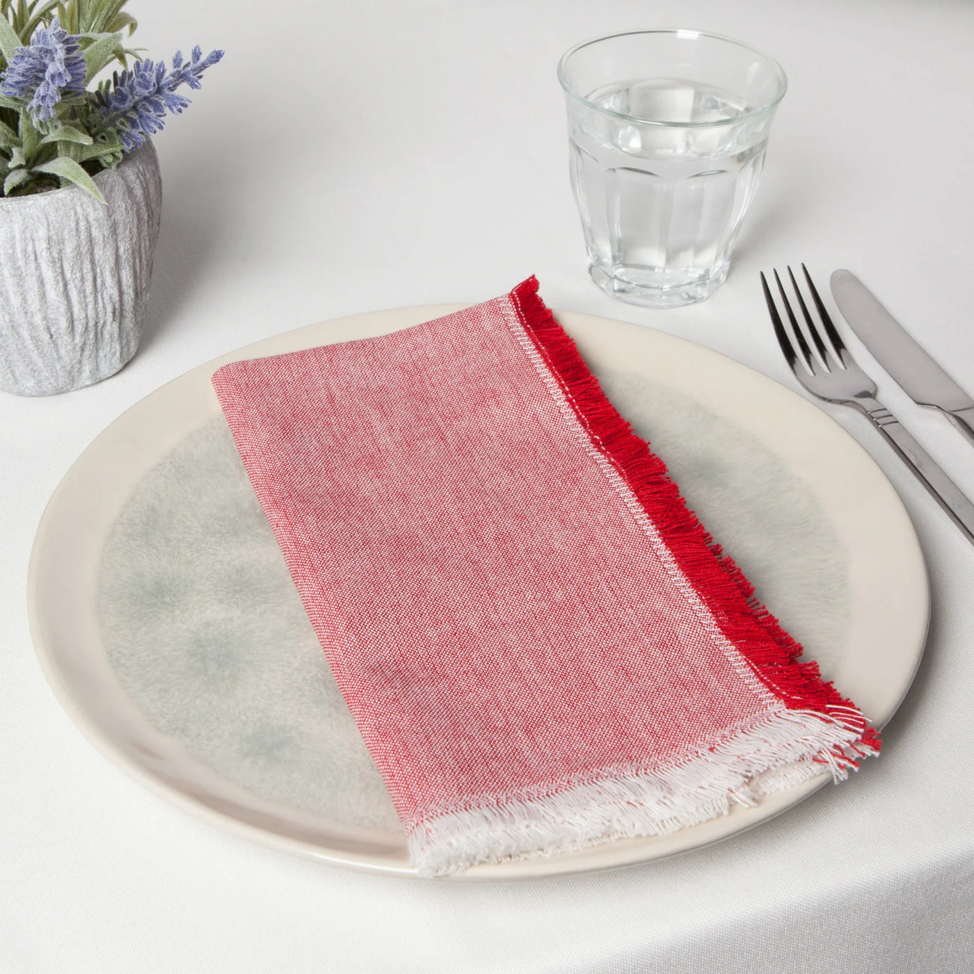 Danica Heirloom | Chili Red Chambray Napkins Set of 4