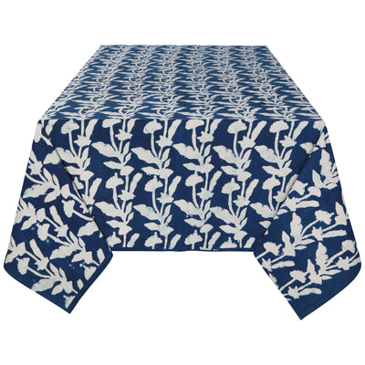 Danica Heirloom | Flourish Block Print Tablecloth 108 x 60 inches