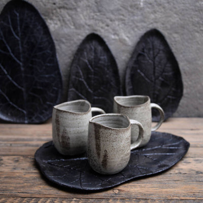 Laima Ceramics | Black Leaf Plate
