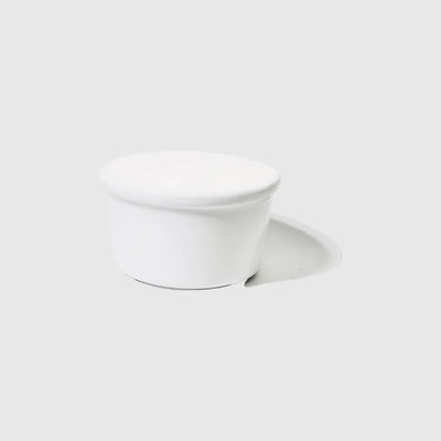 white, round porcelain bowl