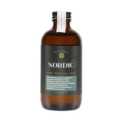 amber colored bottle with nordic tonic